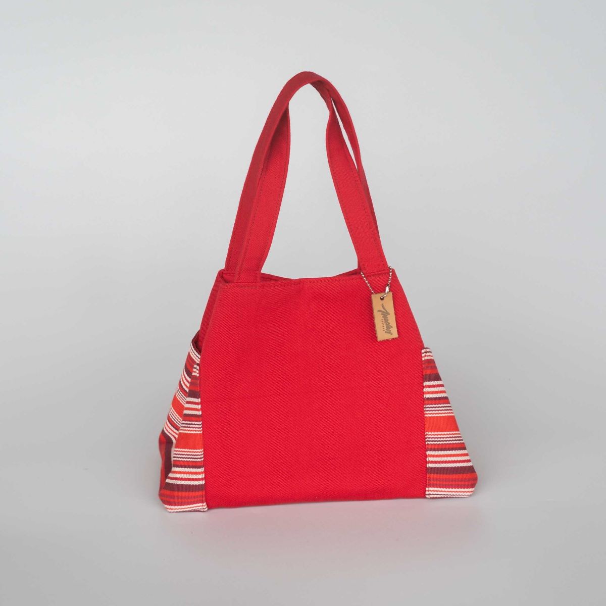 Sac forme trapèze toile basque rouge